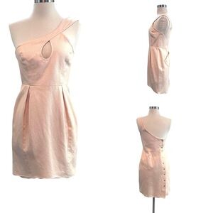 Jill Stuart Pink One Shoulder Cocktail Dress Size 4